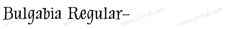 Bulgabia Regular字体转换